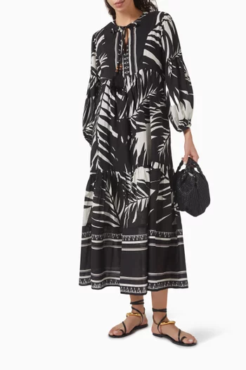 Printed Maxi Dress in Cotton