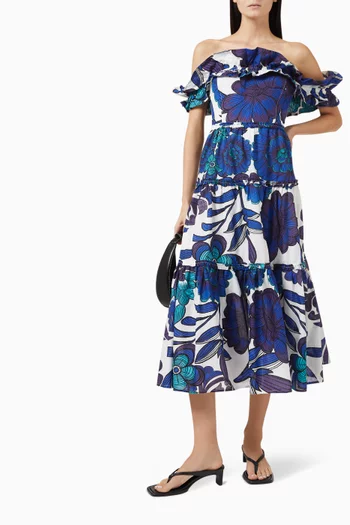 Floral-print Dress in Cotton