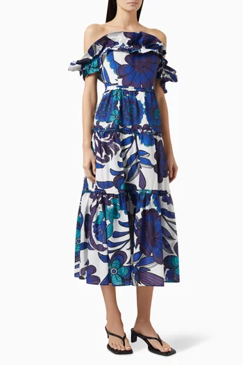 Floral-print Dress in Cotton
