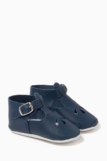 Cut-out Sandals in Leather