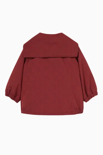Zip-through GG Jacket in Nylon Twill