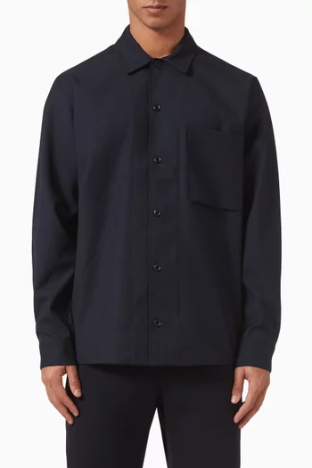Sadamon Go Overshirt in Wool-blend