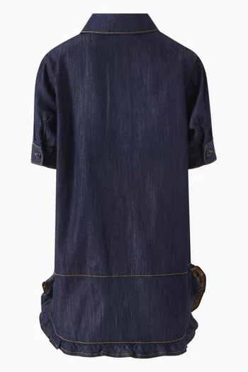 Shirt Dress in Cotton-denim