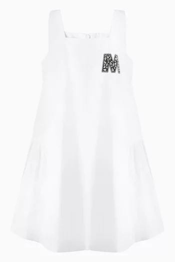 Logo Dress in Cotton
