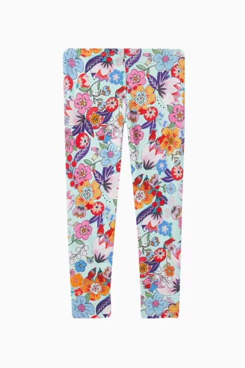 Floral-print Leggings in Cotton