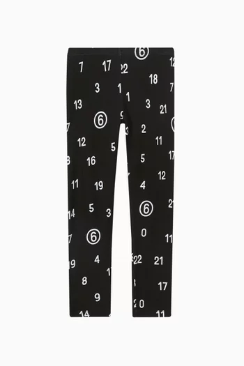 Number Logo Leggings in Cotton