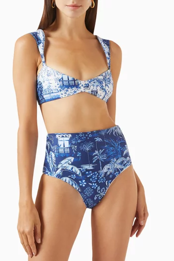 Malory Printed Bikini Top