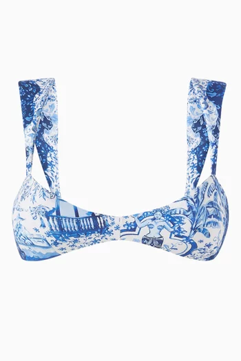 Malory Printed Bikini Top