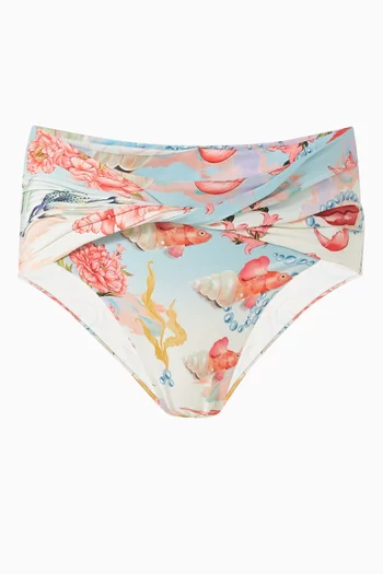 Lily High-waisted Twist Bikini Briefs