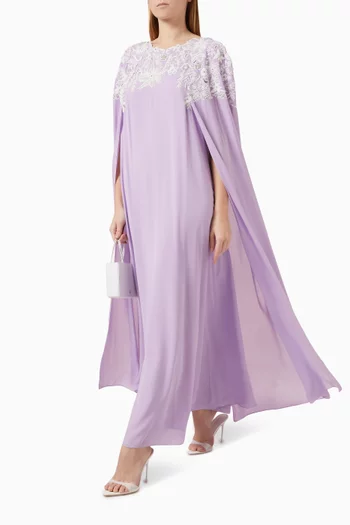 Jasmine Embellished Kaftan in Silk Georgette