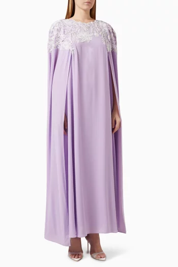 Jasmine Embellished Kaftan in Silk Georgette