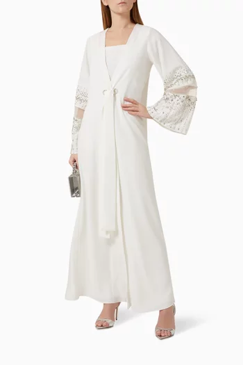 Vionette Coat & Dress Set in Crepe