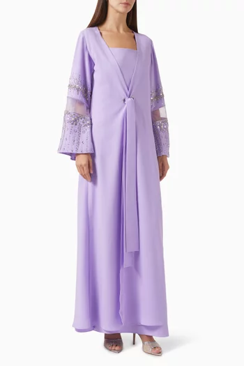 Vionette Coat & Dress Set in Crepe