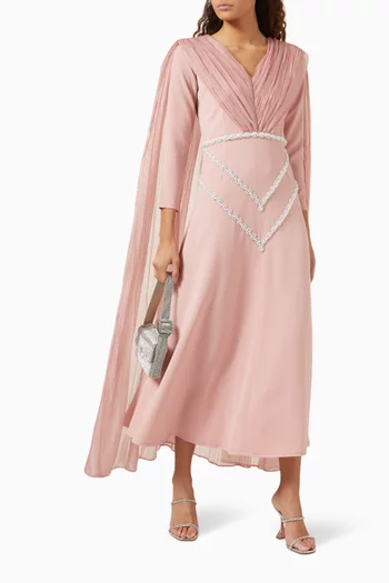 فستان بكاب مطرز