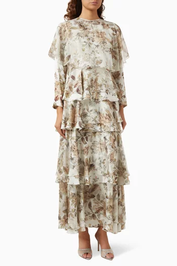 Printed Layered Maxi Dress