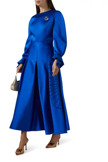 Pleated Midi Skirt