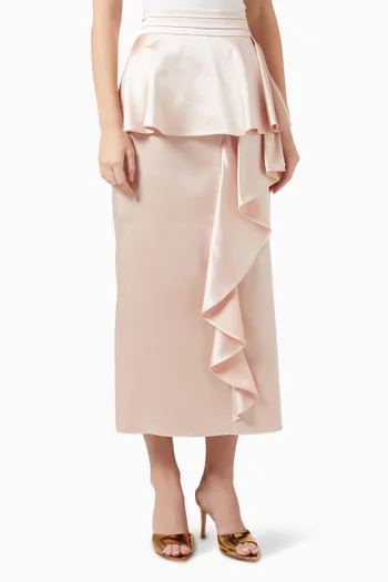Ruffle Midi Skirt