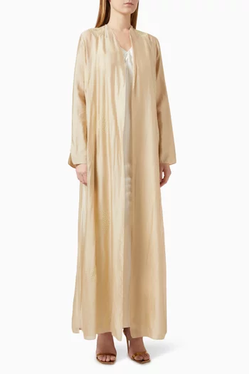 Scattered Embroidered Abaya in Viscose-blend