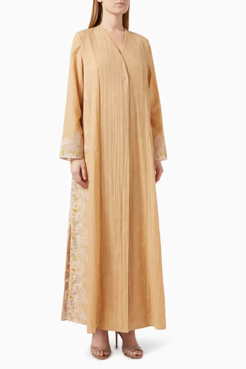 Irridescent Lace Embroidered Abaya