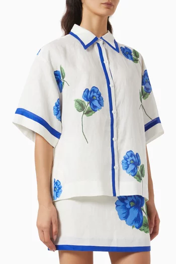 قميص نيري كتان