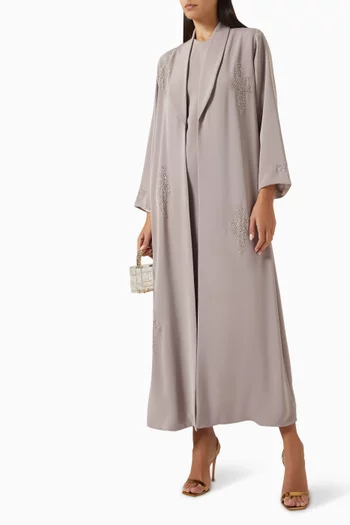 3-piece Beaded Abaya Set