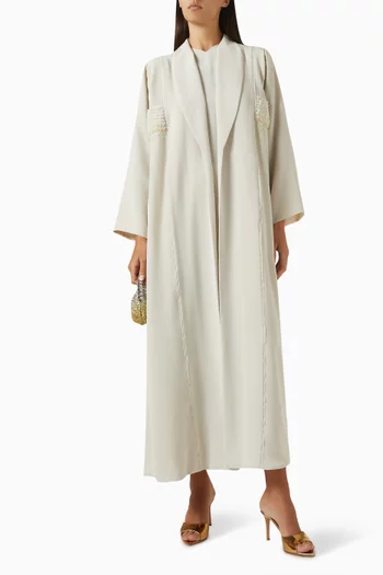 Beaded 3-piece Abaya Set