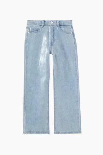 Sequins-embellished Jeans in Cotton