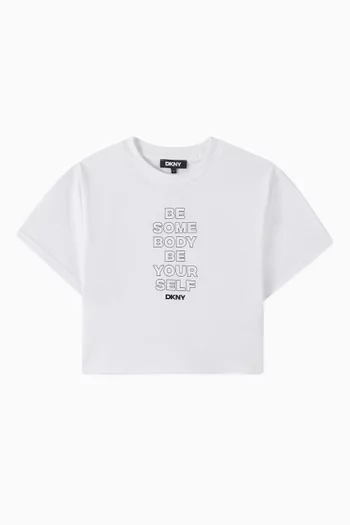 تي شيرت بطبعة Be Yourself قطن