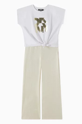 Fine-ribbed Pants