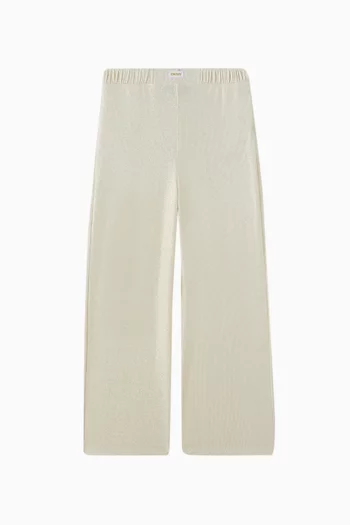 Fine-ribbed Pants