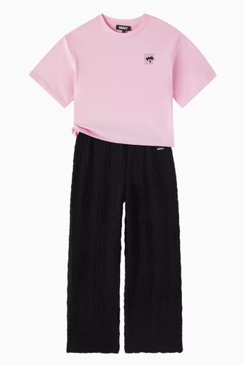 Crinkle Wide-leg Pants