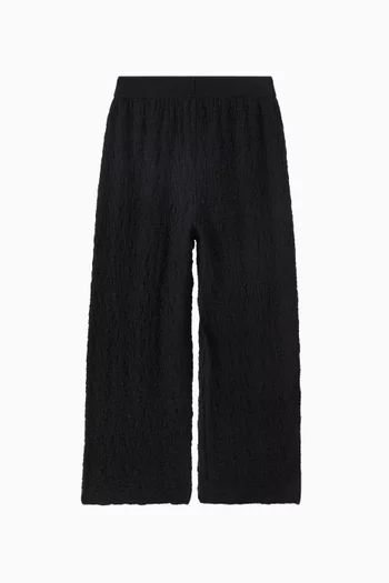 Crinkle Wide-leg Pants
