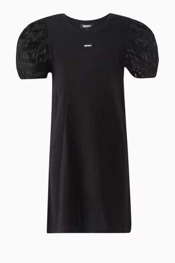 Logo Dress in Cotton