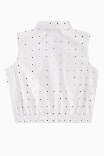 All-over Logo-print Sleeveless Top