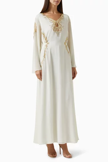 Embroidered Tie-up Kaftan