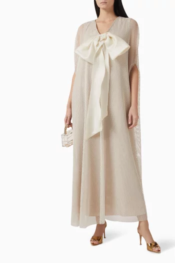 Bow Detail Cape in Mesh