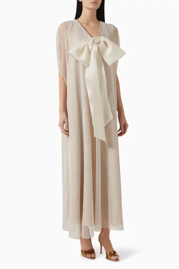 Bow Detail Cape in Mesh