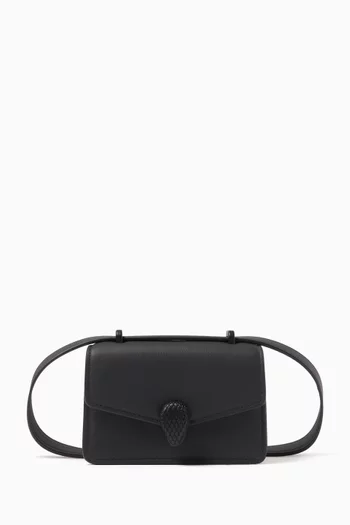 Micro Serpenti Forever Crossbody Bag in Calf Leather