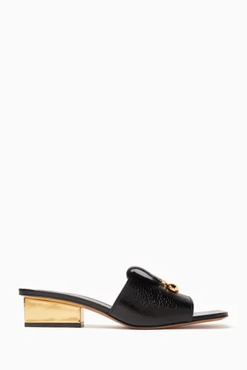 Trunkaroo 35 Sandals in Grainy Patent Leather