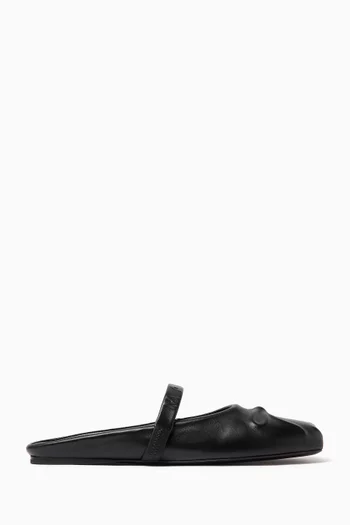 Little Bow Sabot Ballet Flats in Nappa Leather