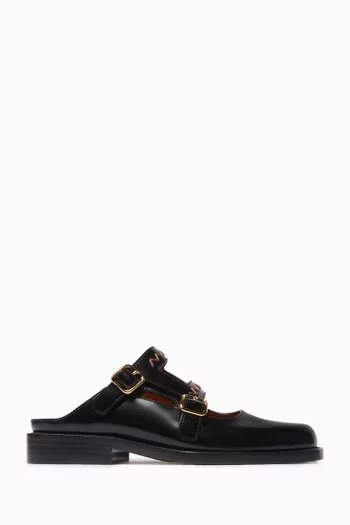 Bambi 3.0 Double Buckle Loafers in Leather