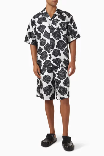 Rose Print Shirt in Silk