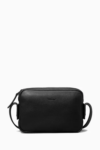 Modern Business Flat Camera Bag in Leather