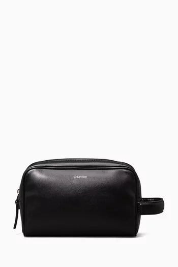 CK Sleek Washbag in Faux Leather