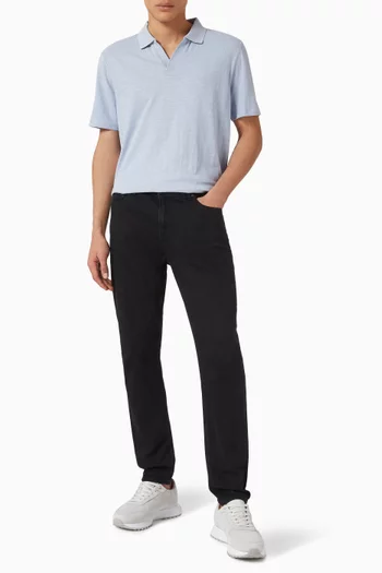 Polo Shirt in Linen & Cotton