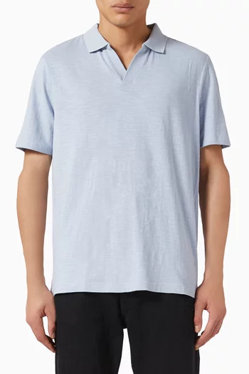 Polo Shirt in Linen & Cotton