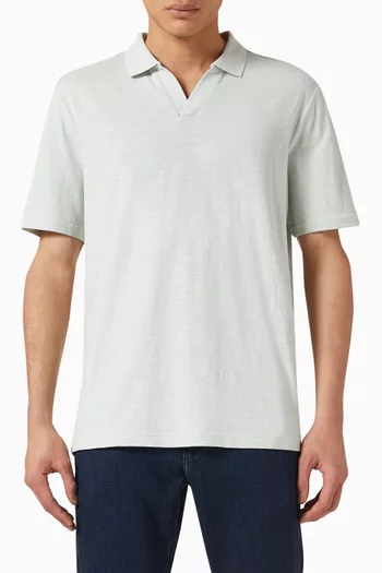 Polo Shirt in Linen & Cotton