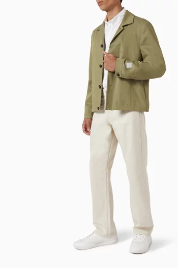 Buttoned Shacket in Cotton-linen