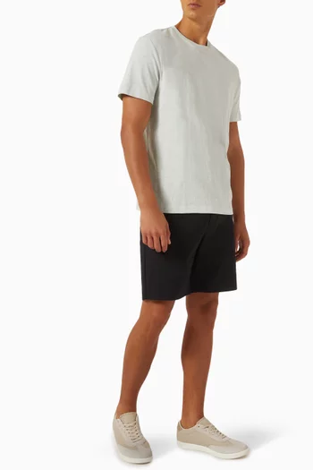 Crew Neck T-shirt in Linen-blend
