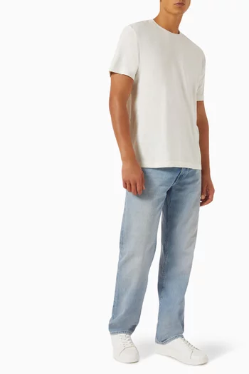 Crew Neck T-shirt in Organic Cotton-blend